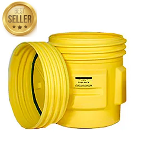 Item #1661 - Yellow 65 Gallon Overpack Poly Drum with Screw-On Lid