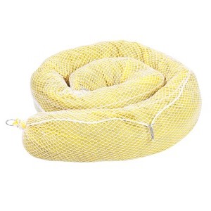 Item #AMI-HZ11508 - HazMat Yellow Absorbent Booms, 8" x 10'