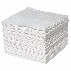 Item #13070 - White Oil Only FineFiber Absorbent Pads, 15″ x 18″, Single Weight