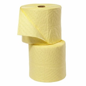 Item #11491 - HazMat Yellow Absorbent Rolls, 15" x 150', Heavy Weight, 2 Roll per Pack