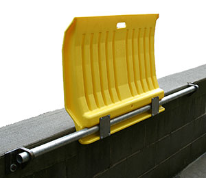 Item #1796 - Yellow Fixed Plastic Dock Plate, 35" Wide