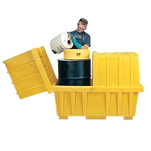 Item #1626 - Yellow 2 Drum Low Profile Workstation