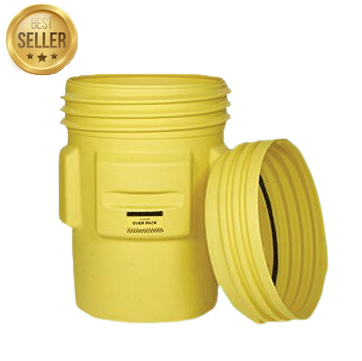 Item #1690 - Yellow 95 Gallon Overpack Drum with Screw-On Lid
