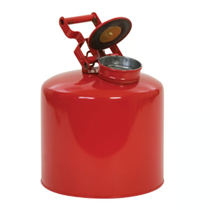 Item #1425 - Red Metal Disposal Safety Can, Flame Arrester, 5 Gallon Capacity