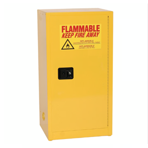 Item #1906 - Yellow 16 Gallon Fire Cabinet, Manual Close