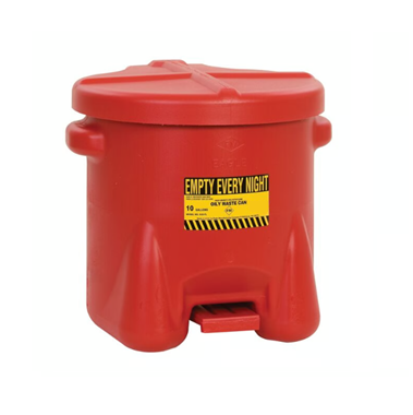 Item #935-FL - Red 10 Gallon Plastic Oily Waste Can