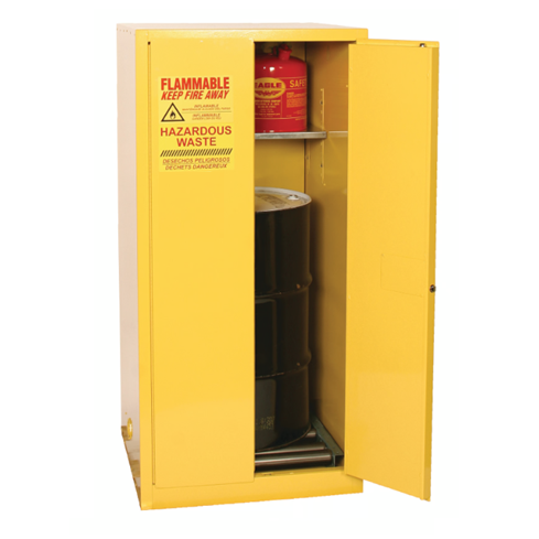 Item #HAZ1926 - Yellow 55 Gallon HazMat Safety Cabinet