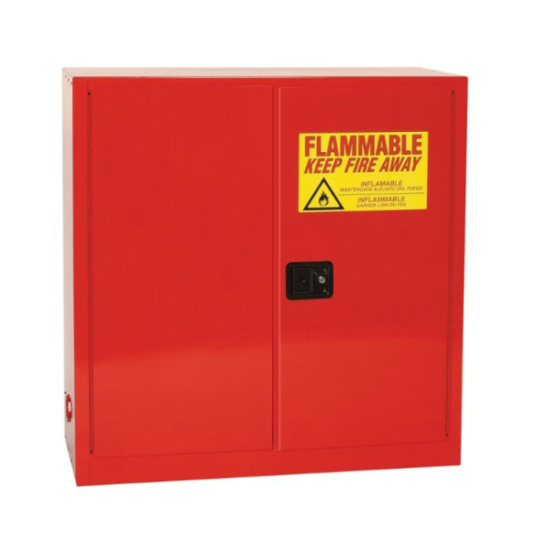 Item #PI-32 - Red 40 Gallon Paint Safety Cabinet, Manual Close