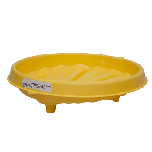 Item #A3004 - Yellow Universal Poly Drum Funnel