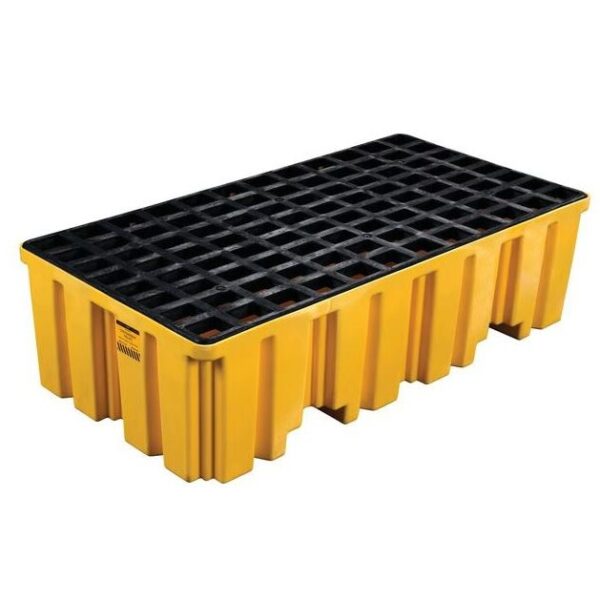 Item #1620ND - Yellow 2 Drum Plastic Pallet