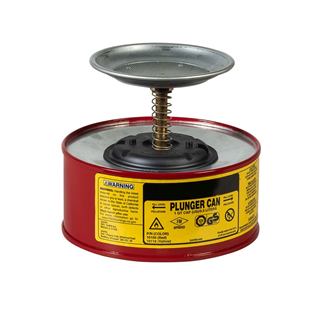 Item #1QT-STEEL-SC -  1 Quart Steel Plunger Dispensing Can