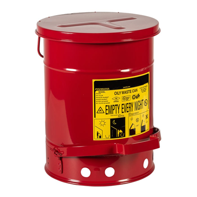 Item #WC6-RED - 6 Gallon Steel Oily Waste Can